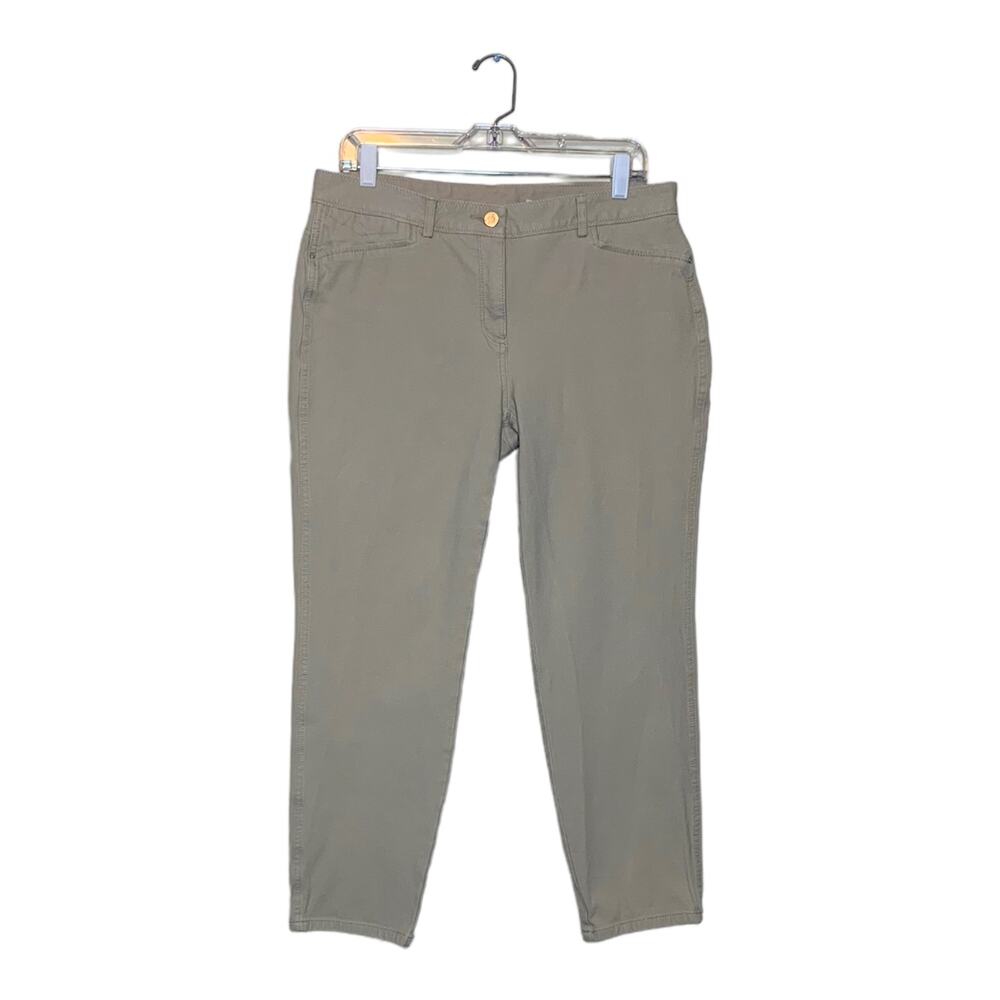 Chico's slimming beige capri stretch jeans size 2 - large